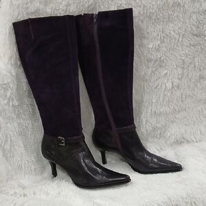 Franco Sarto Dark Purple Heeled Boots